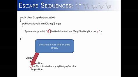 jav t|What does \n and \t mean in Java with examples 